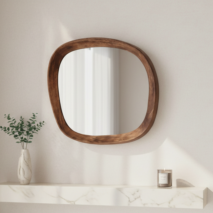 Azure Reflection Wood Mirror Mirrors| Roots Furniture