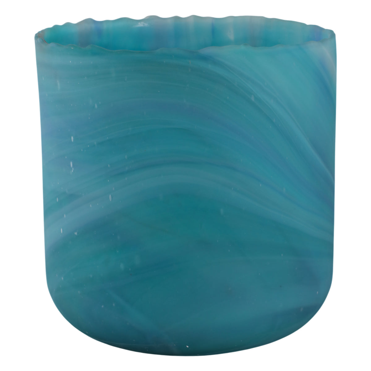 وعاء زجاجي باللون الأزرق ذو دوامة من كينت Kent Blue Swirl Glass Vase