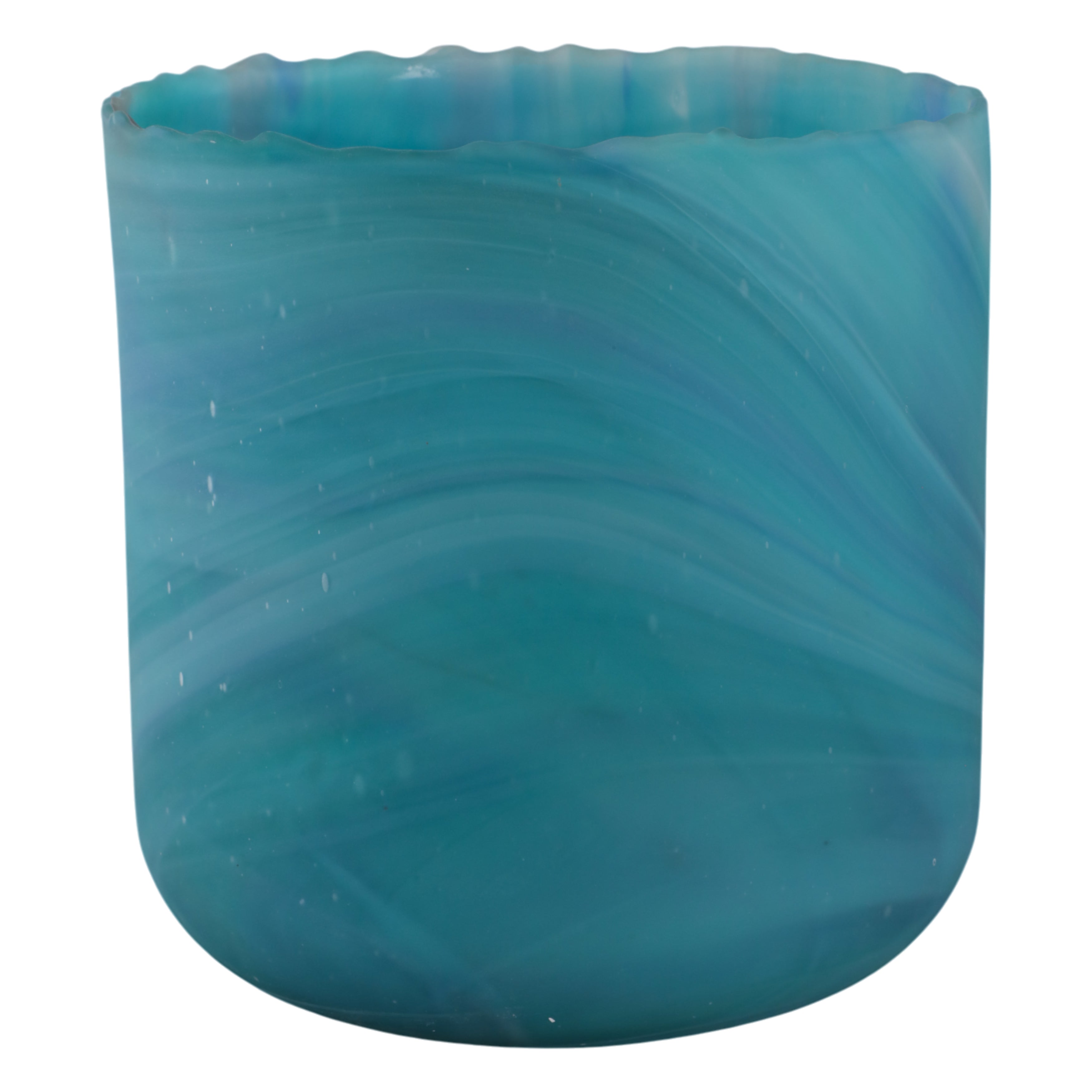 وعاء زجاجي باللون الأزرق ذو دوامة من كينت Kent Blue Swirl Glass Vase