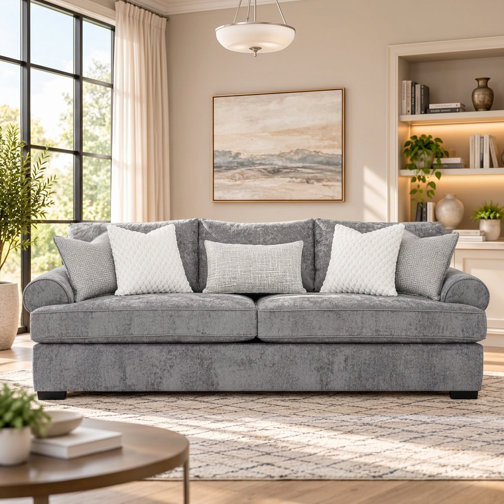 Clara Grey 3 seater Sofa
