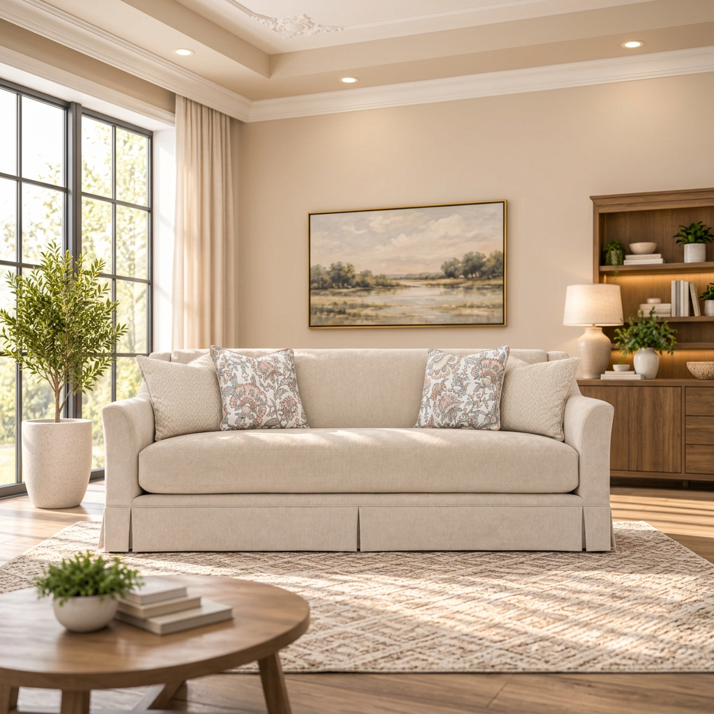 Liwan Brown 3 seater Sofa