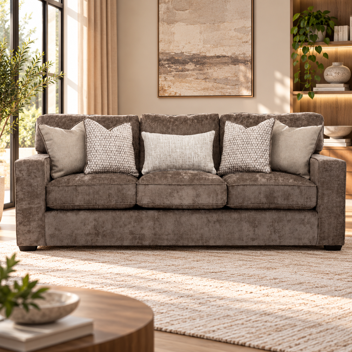 Velox Brown 3 seater Sofa