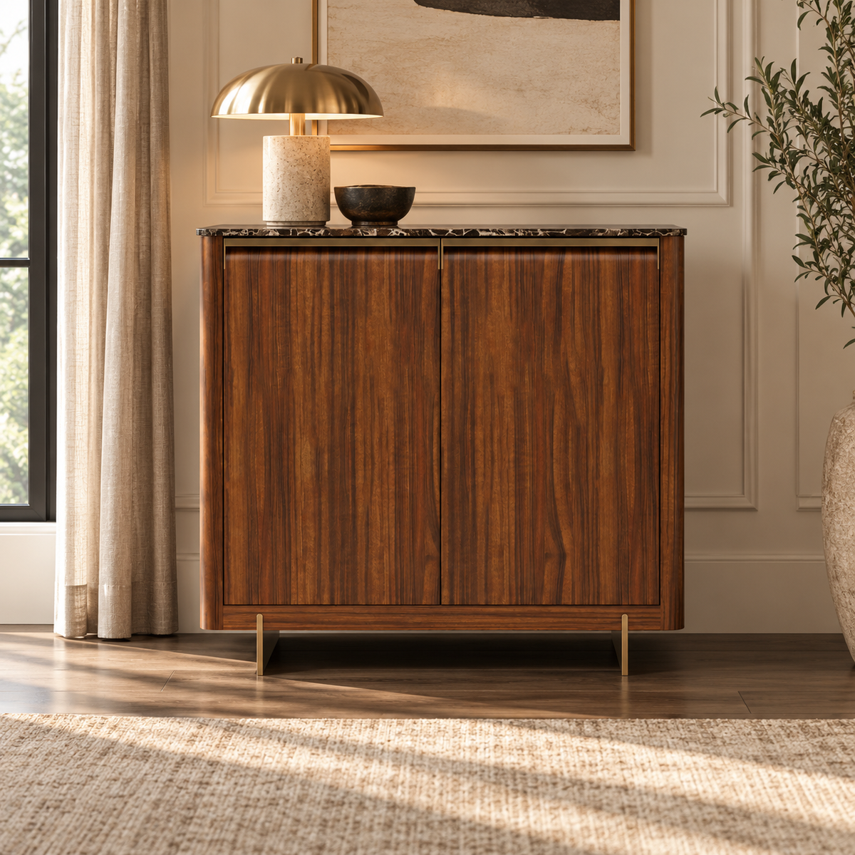 ALTURA STONE TOP HALL CHEST