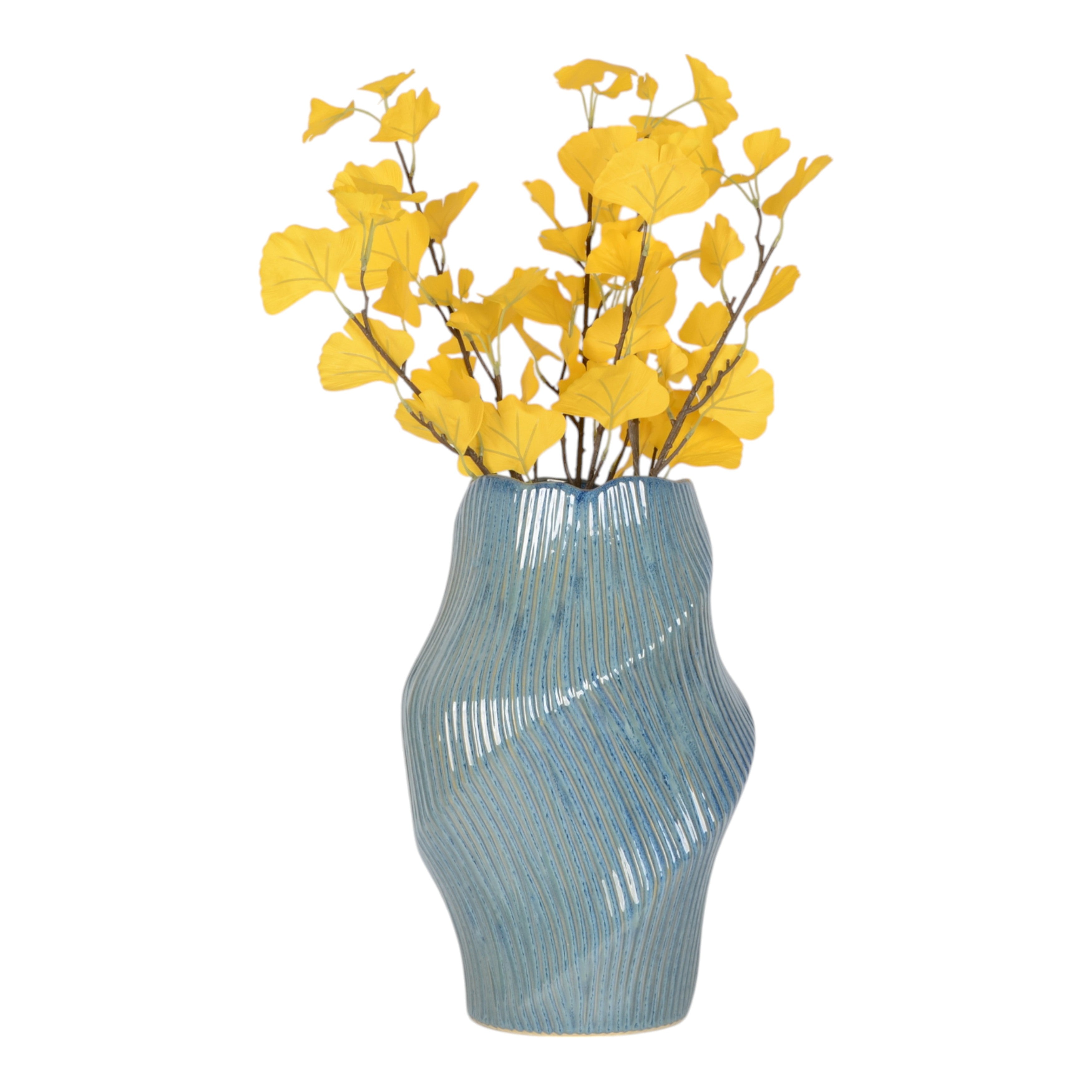 مزهرية تيهاني زرقاء / كريمية Tihany Blue/Cream Vase
