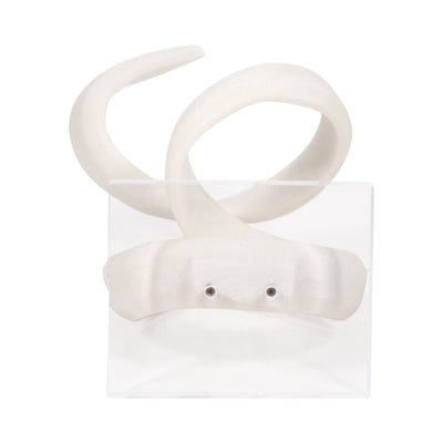 27 KASSANI OVERSIZED QUARTZ RESIN STATUARY, WHITE