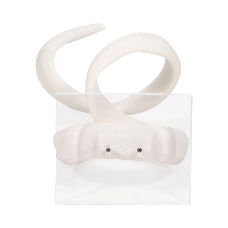 27 KASSANI OVERSIZED QUARTZ RESIN STATUARY, WHITE