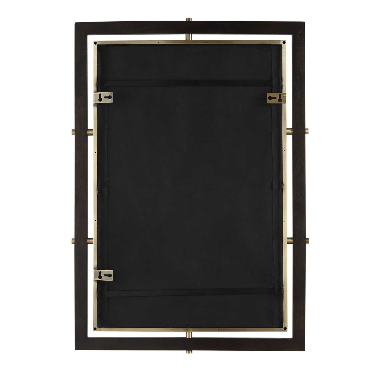 Bach Walnut & Brass Rectangle Mirror Mirrors| Uttermost