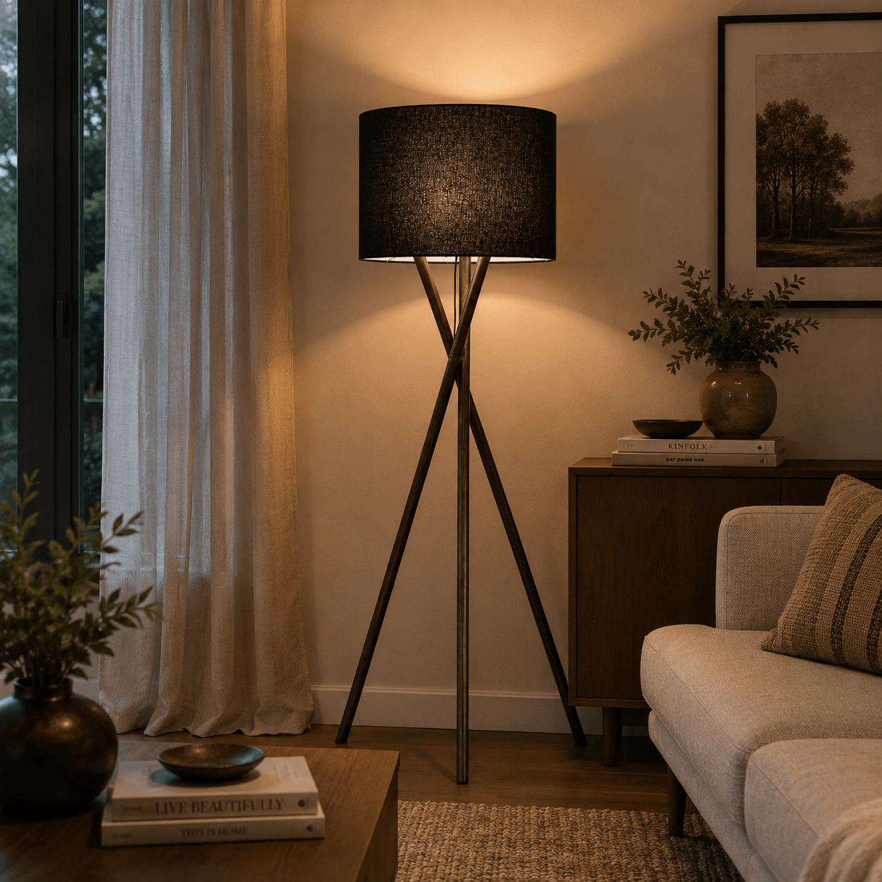 Bacolod WOODEN TRIPOD FLOOR LAMPS Floor lamps| AlRugaib Furniture