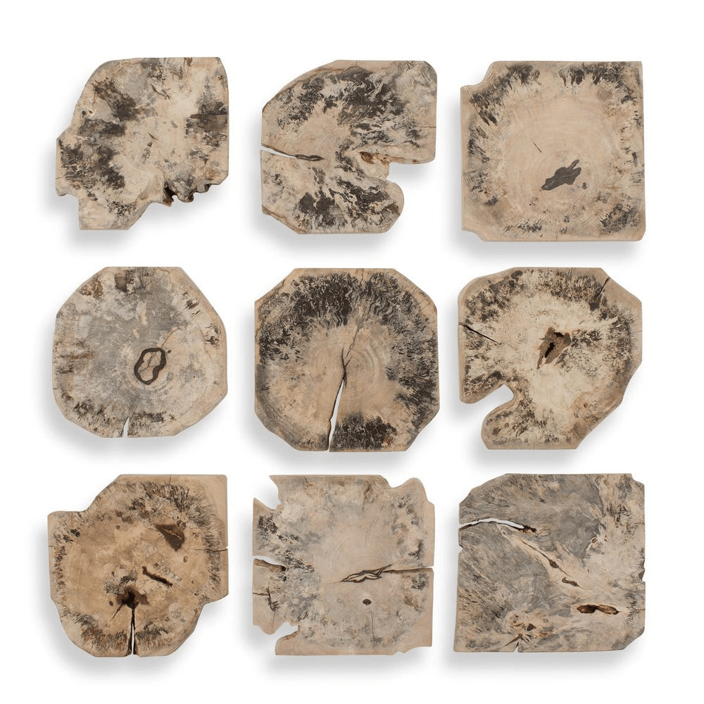 Bahati Bleached Wood Decor, S/9 Wall Decors| Uttermost