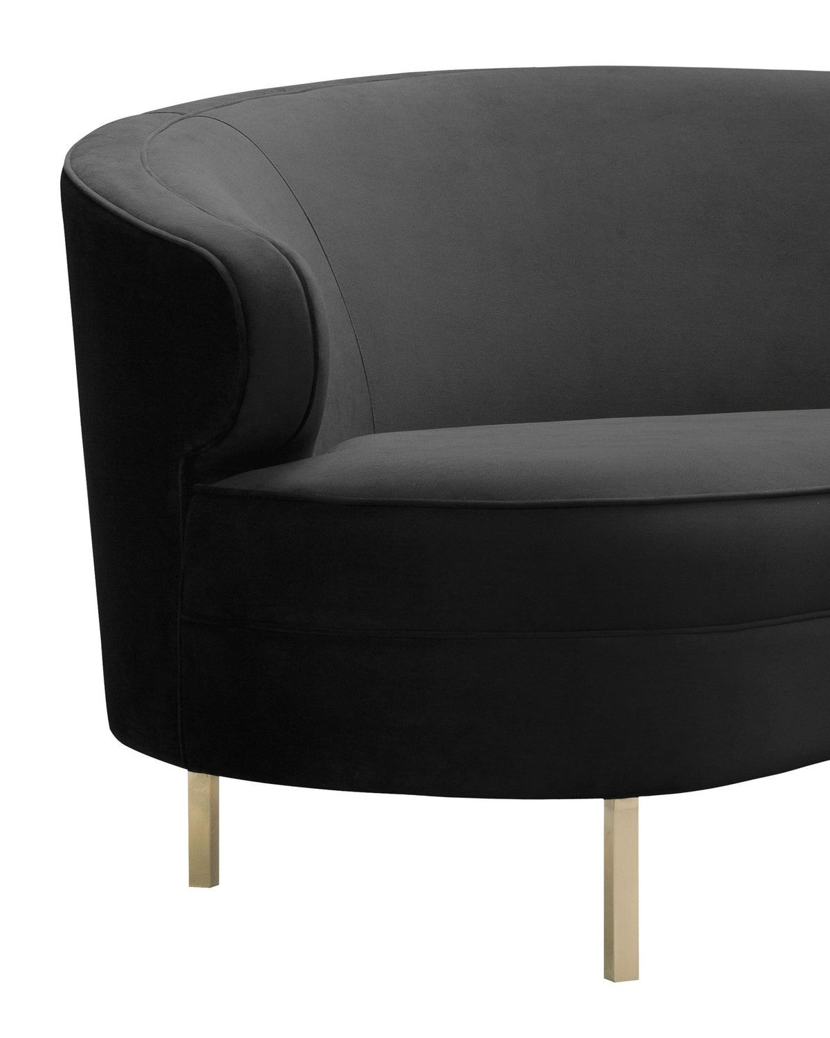 Baila Black Velvet Sofa Sofas & Loveseats| TOV