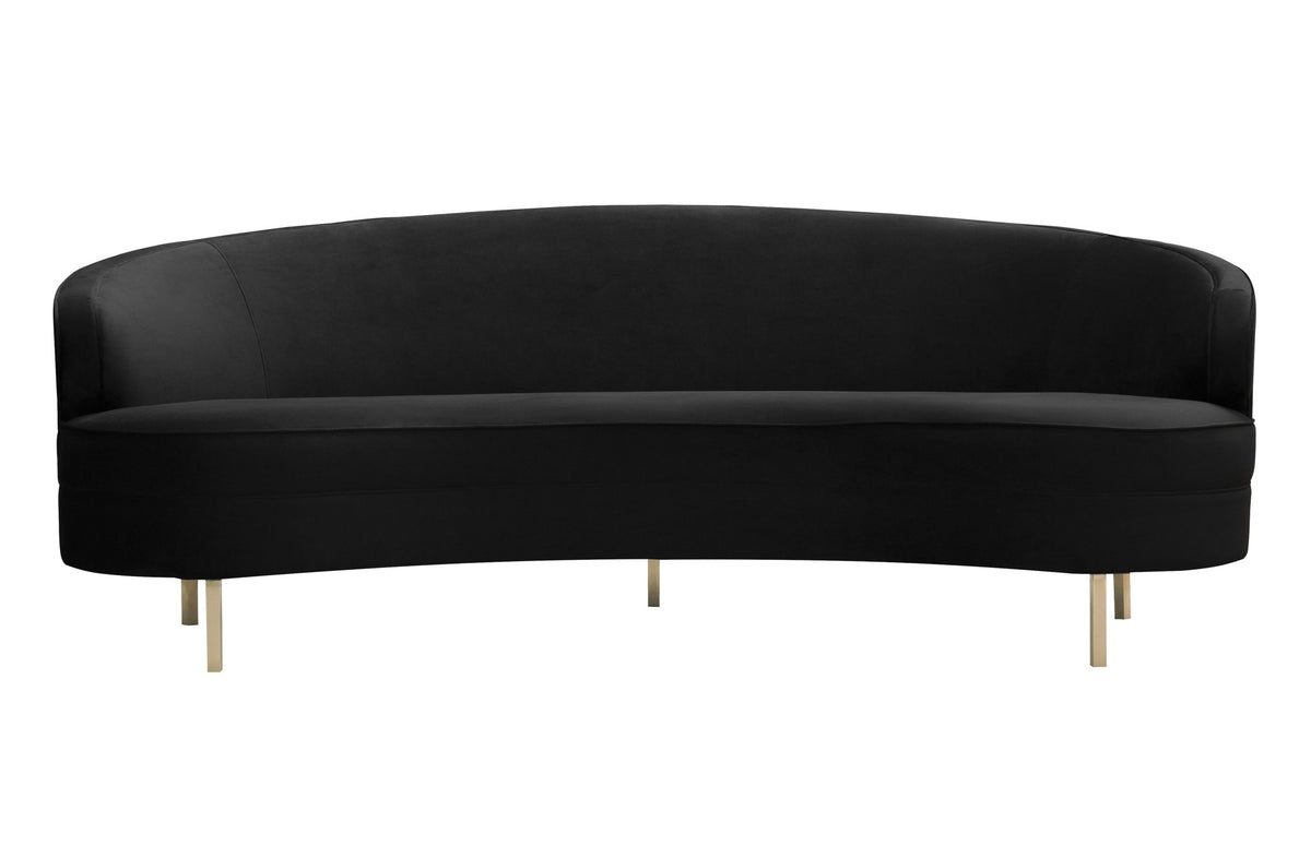 Baila Black Velvet Sofa Sofas & Loveseats| TOV
