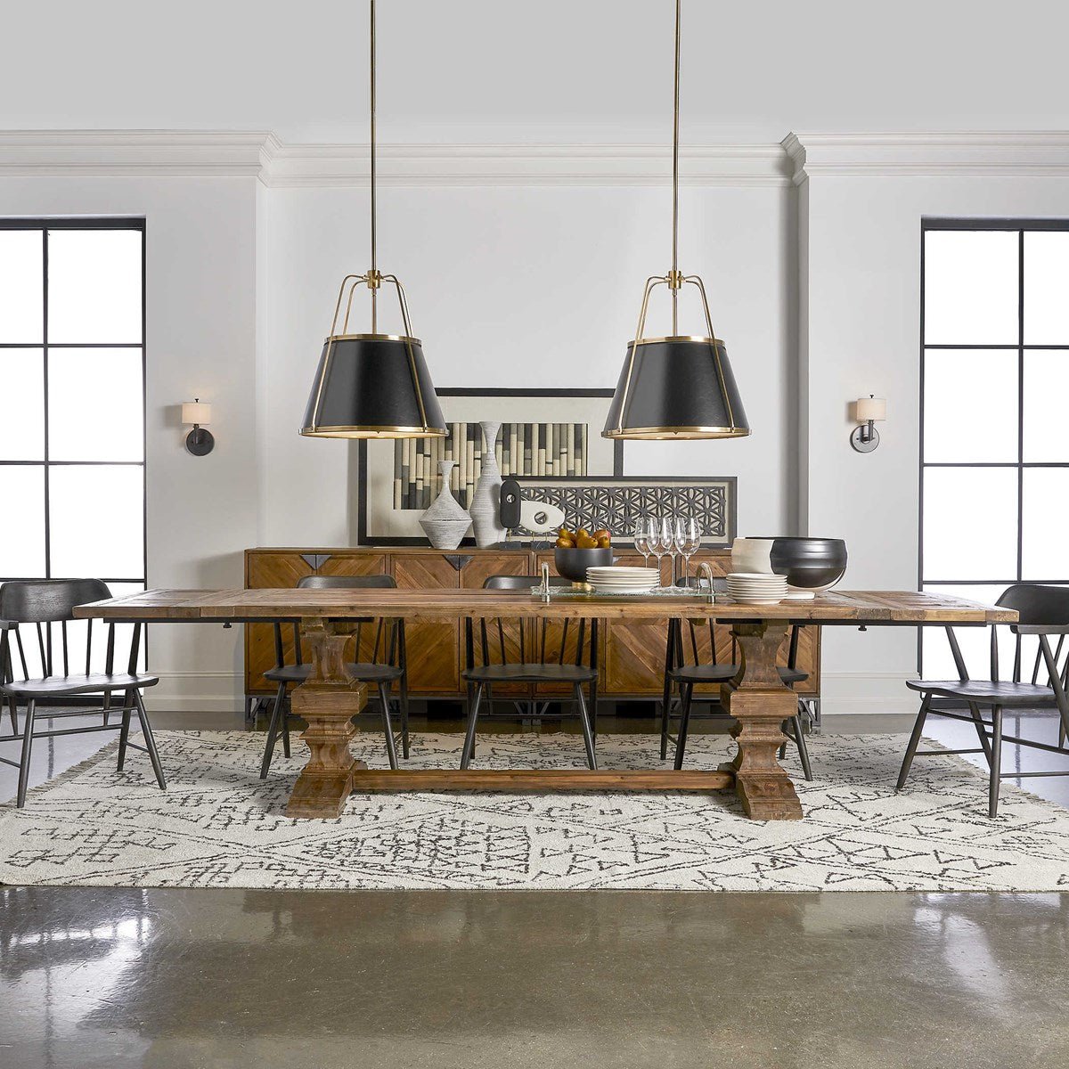 Baldrick Extension Dining Table Table Decors| Uttermost