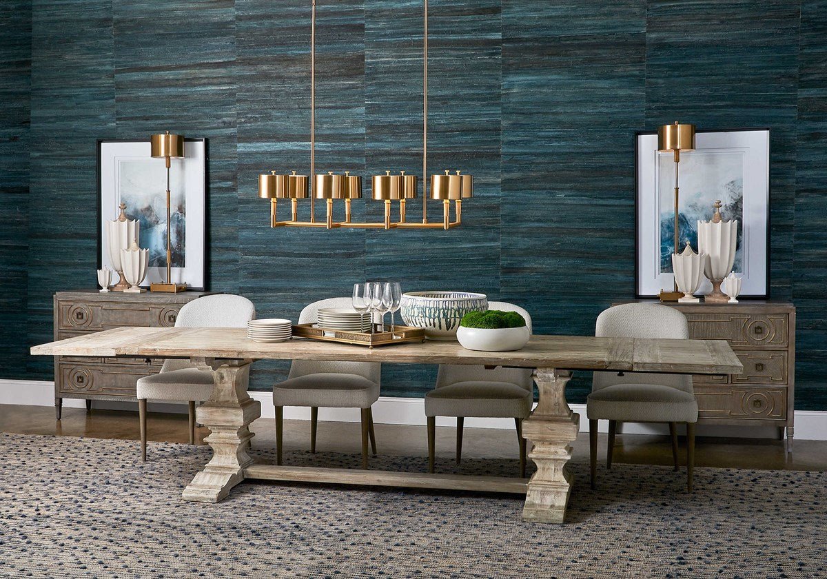 Baldrick Extension Dining Table, White Coffee Tables| Uttermost