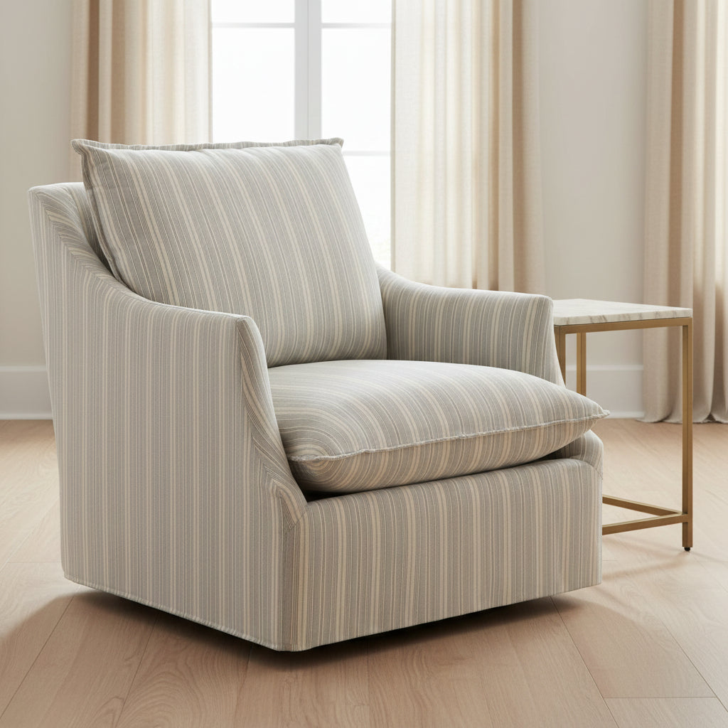 Baldwin Slipcovered Swivel Chair Chairs| Fairfield Chair