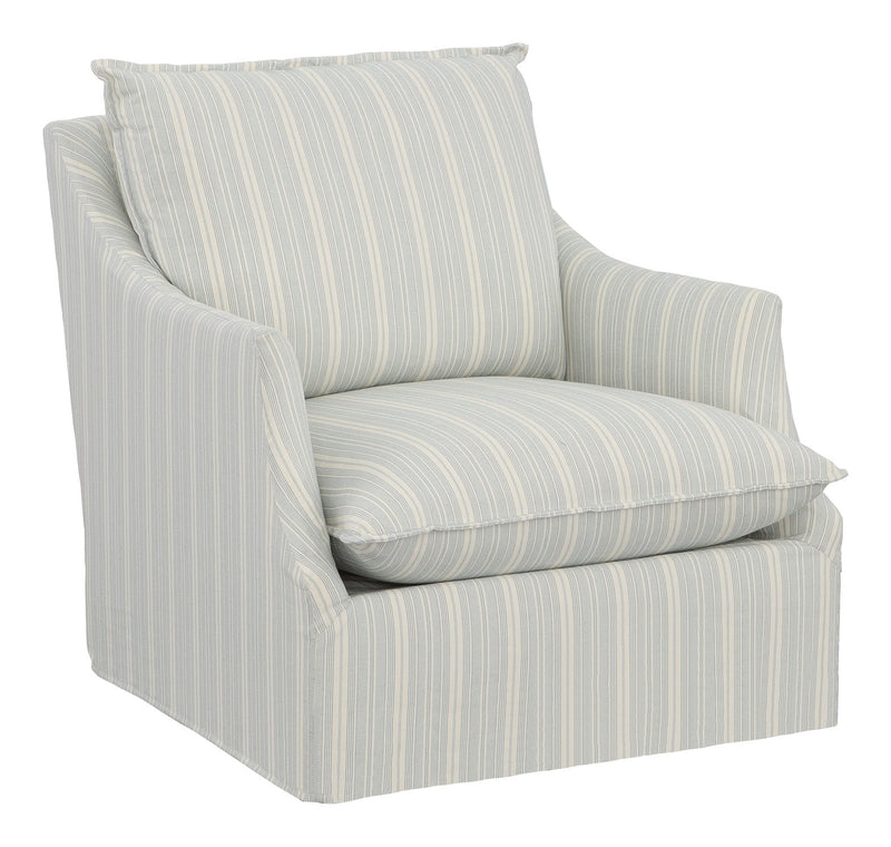 Baldwin Slipcovered Swivel Chair - Al Rugaib Furniture