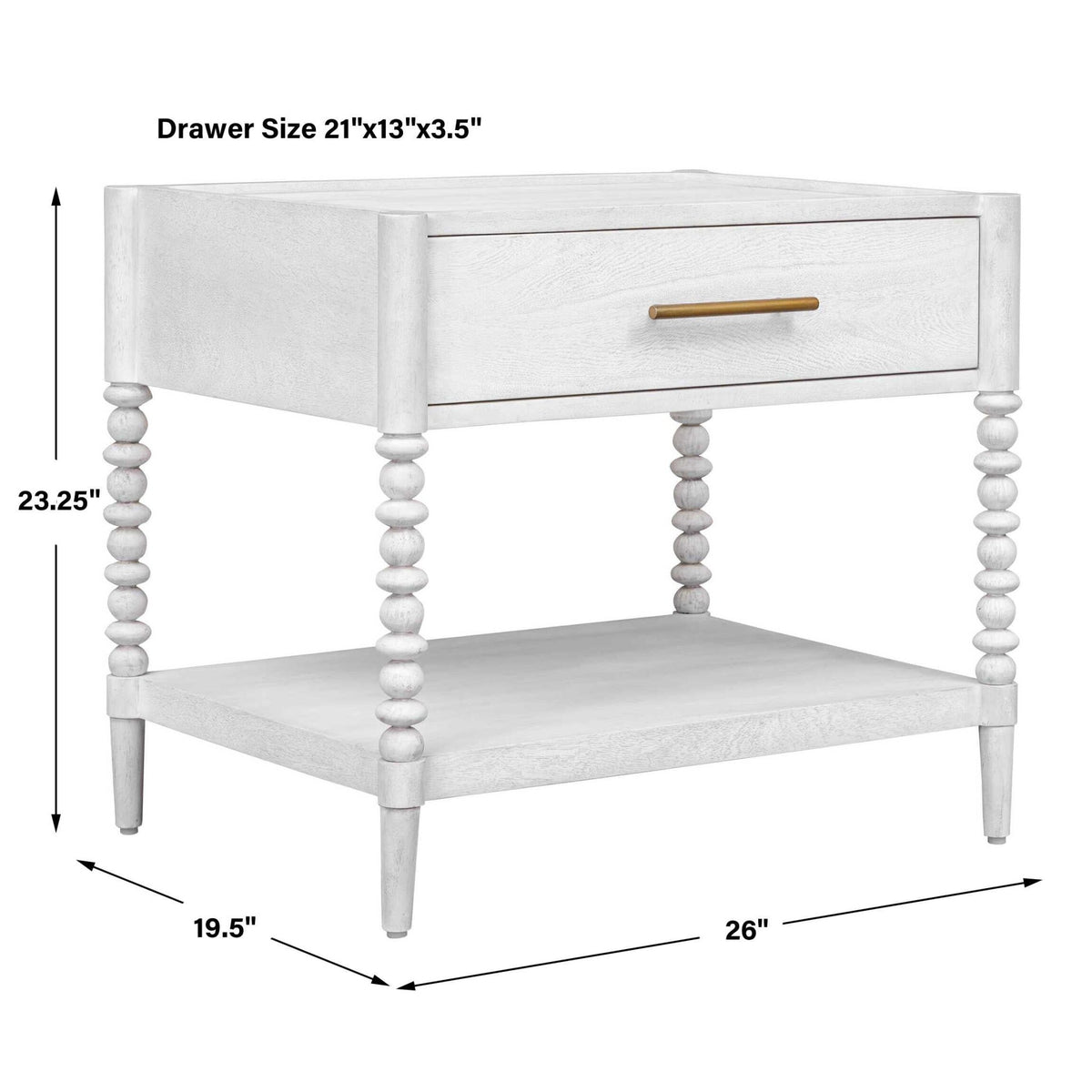 Bales Off-White Side Table Accent & End Tables| Uttermost