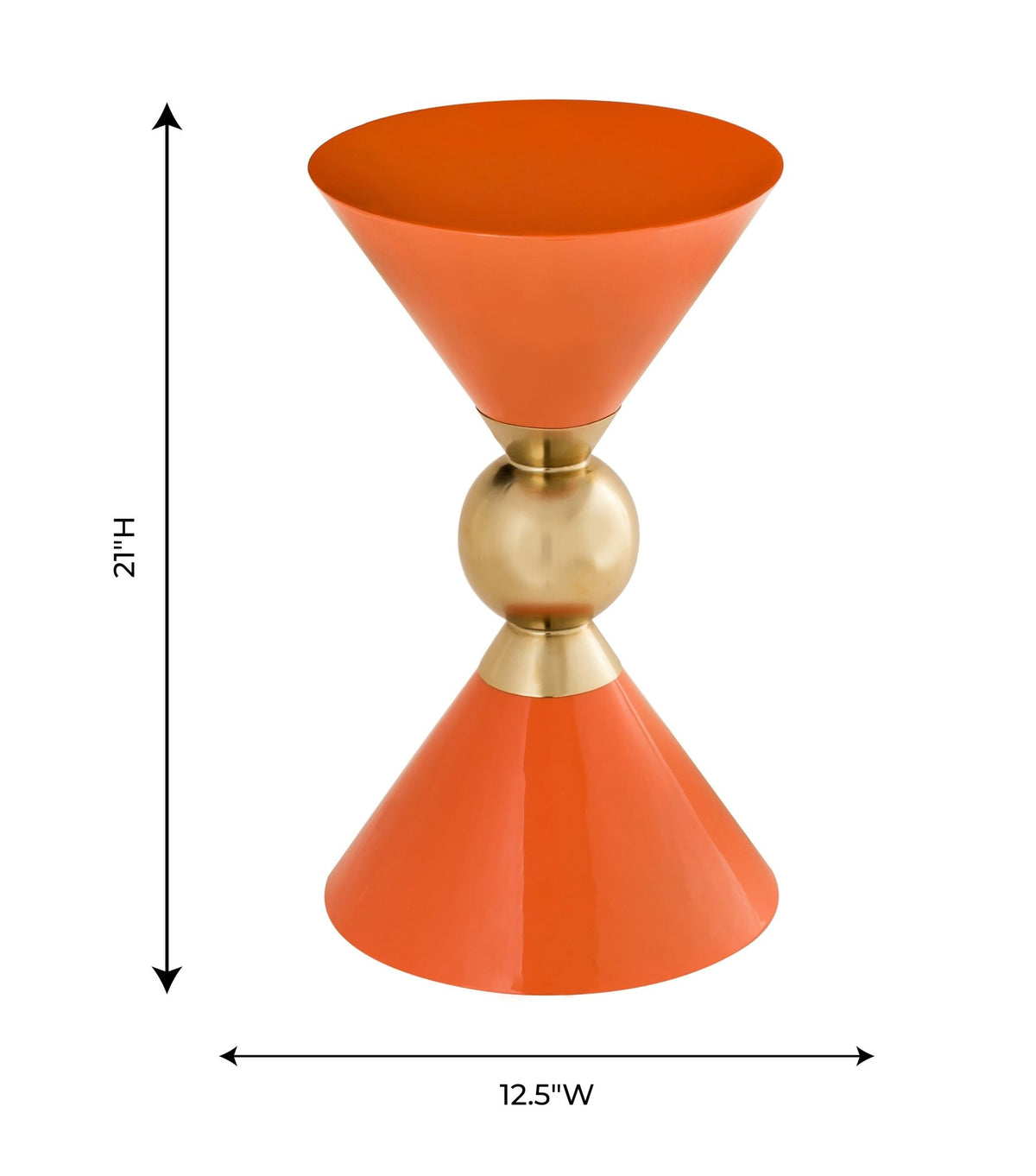 Balhi Orange Side Table Accent & End Tables| TOV