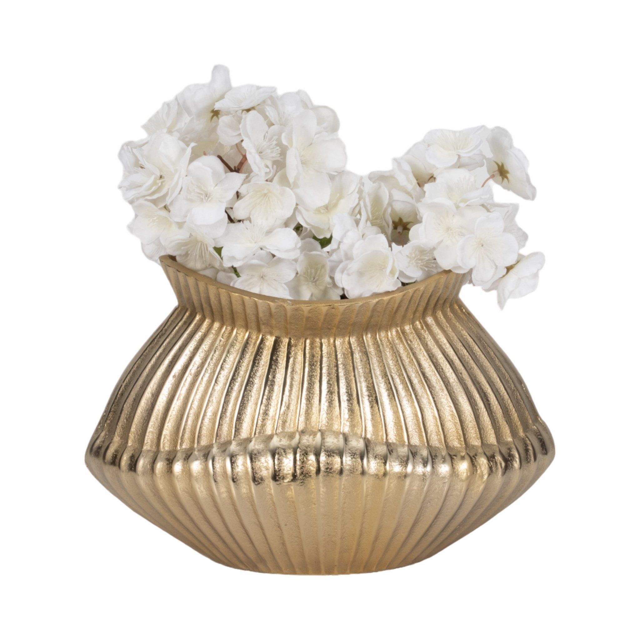 Balina Metal Boat Shaped Vase, Gold Vases and Jars| Sagebrook Home