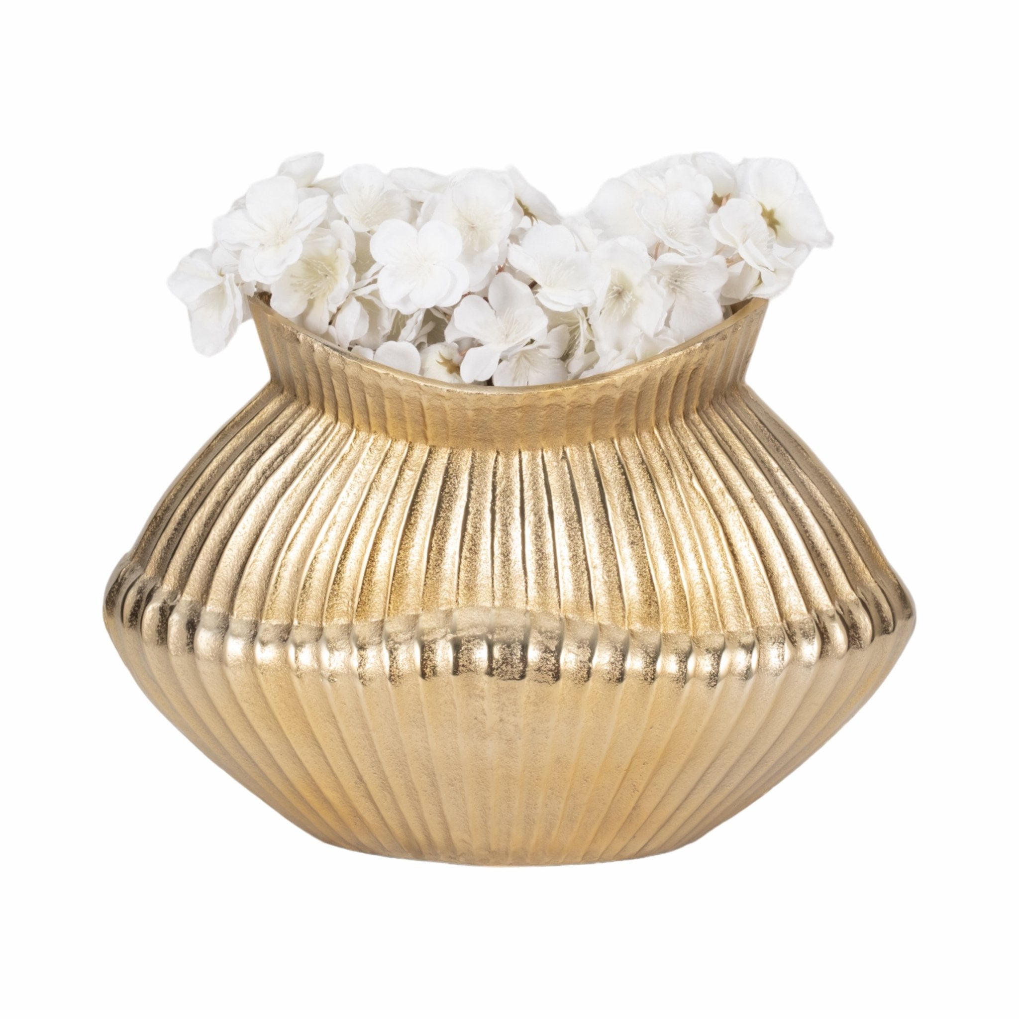 Balina Metal Boat Shaped Vase, Gold Vases and Jars| Sagebrook Home