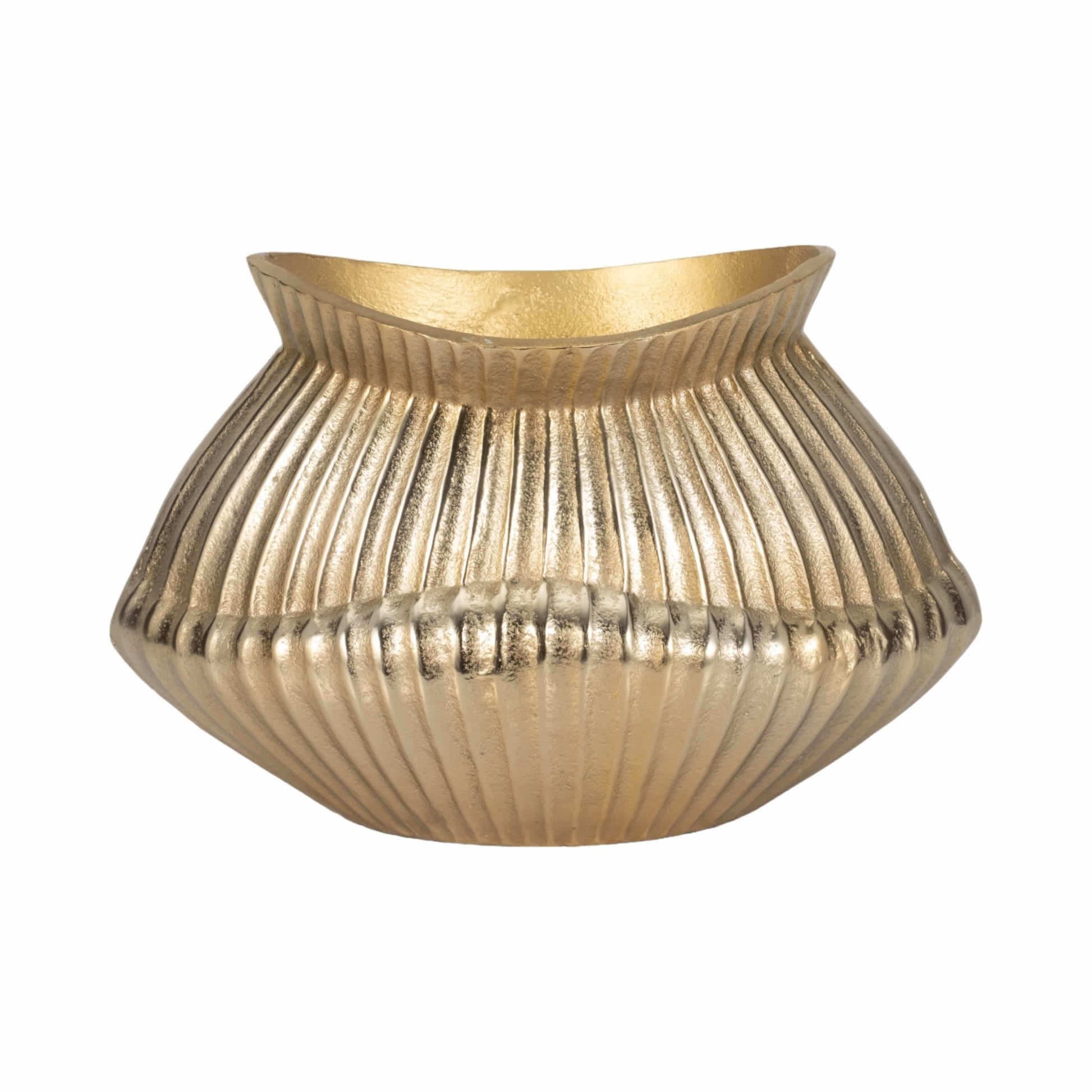 Balina Metal Boat Shaped Vase, Gold Vases and Jars| Sagebrook Home