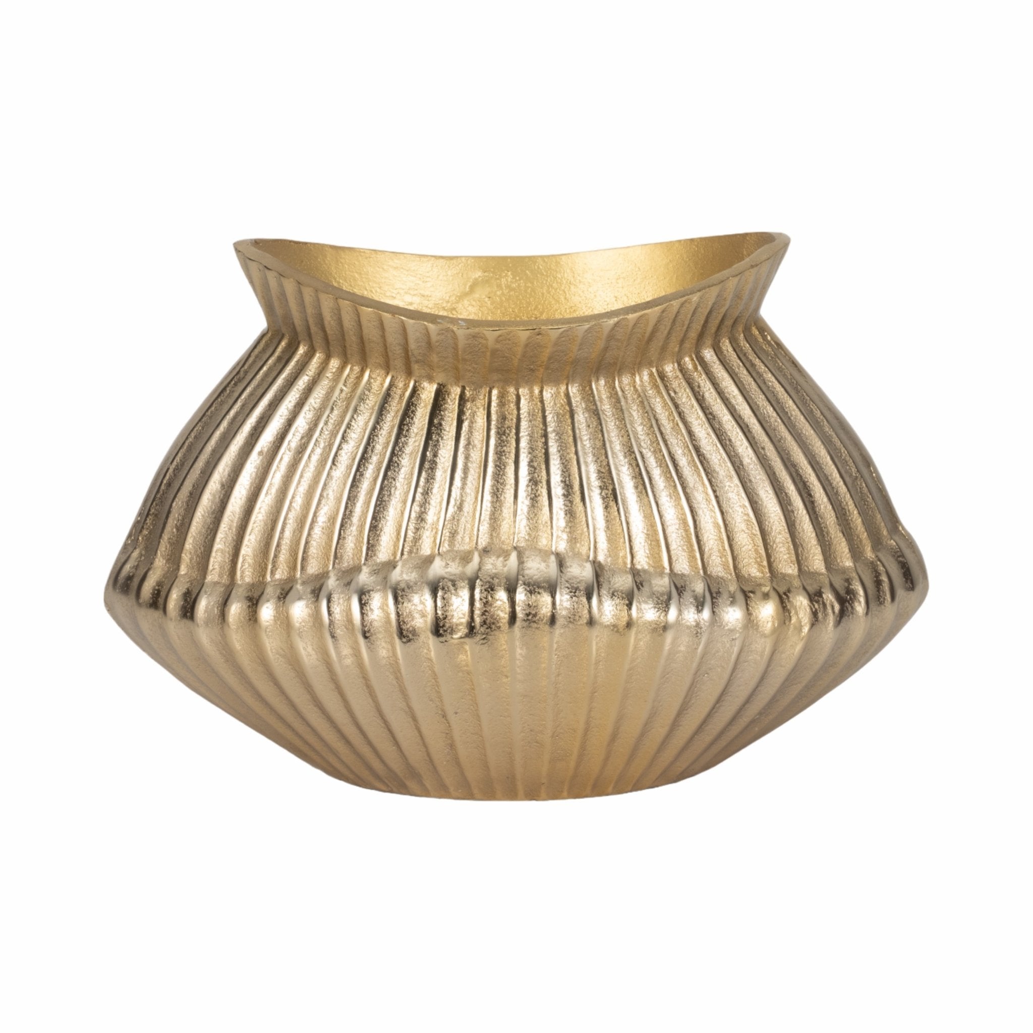 Balina Metal Boat Shaped Vase, Gold Vases and Jars| Sagebrook Home