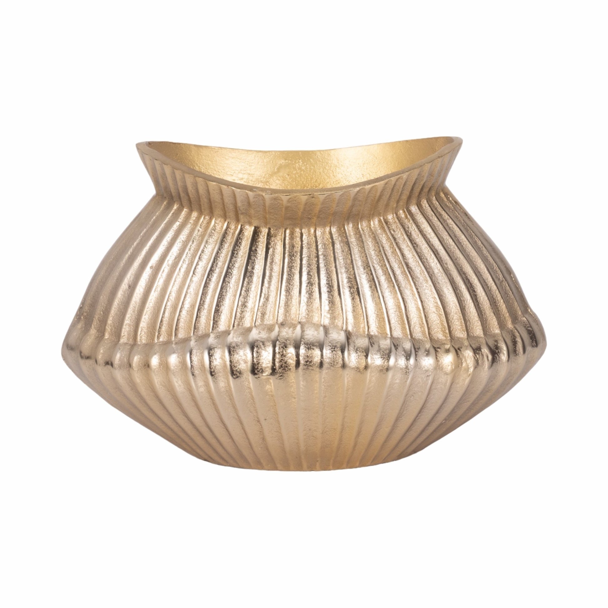 Balina Metal Boat Shaped Vase, Gold Vases and Jars| Sagebrook Home