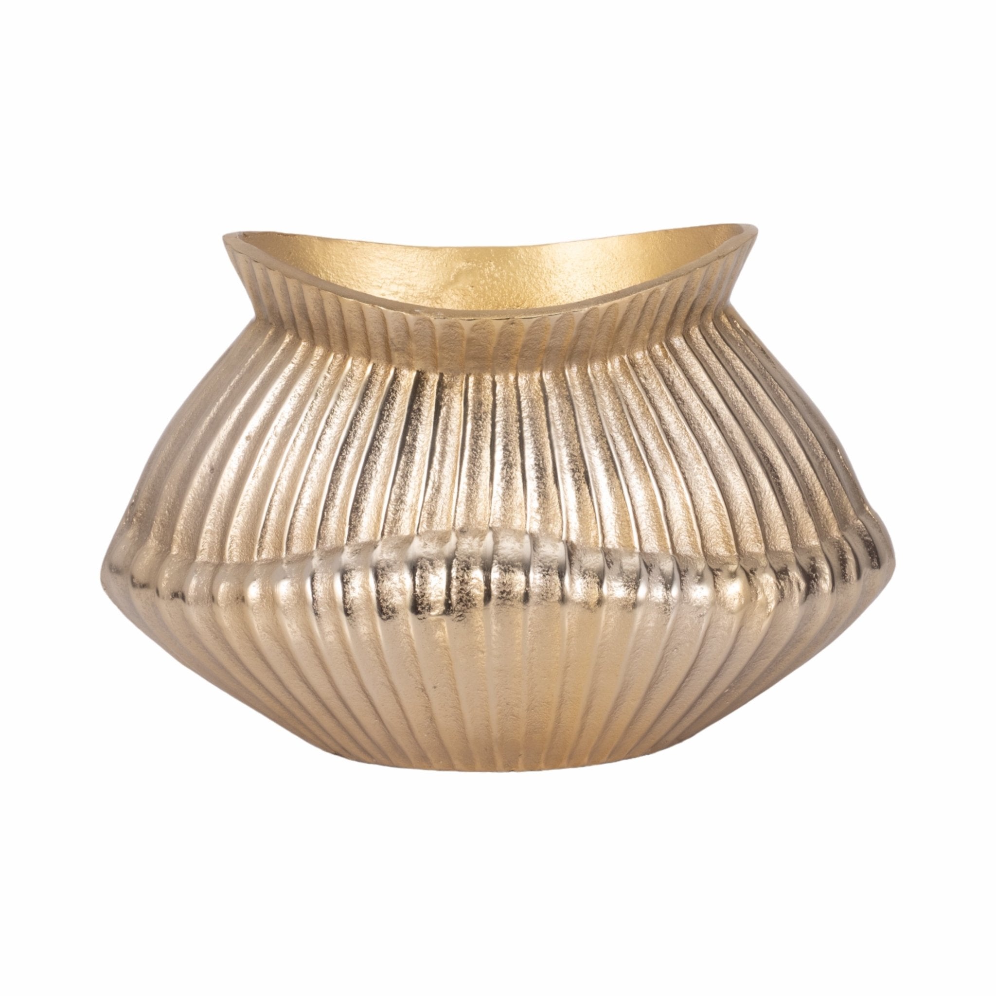Balina Metal Boat Shaped Vase, Gold Vases and Jars| Sagebrook Home