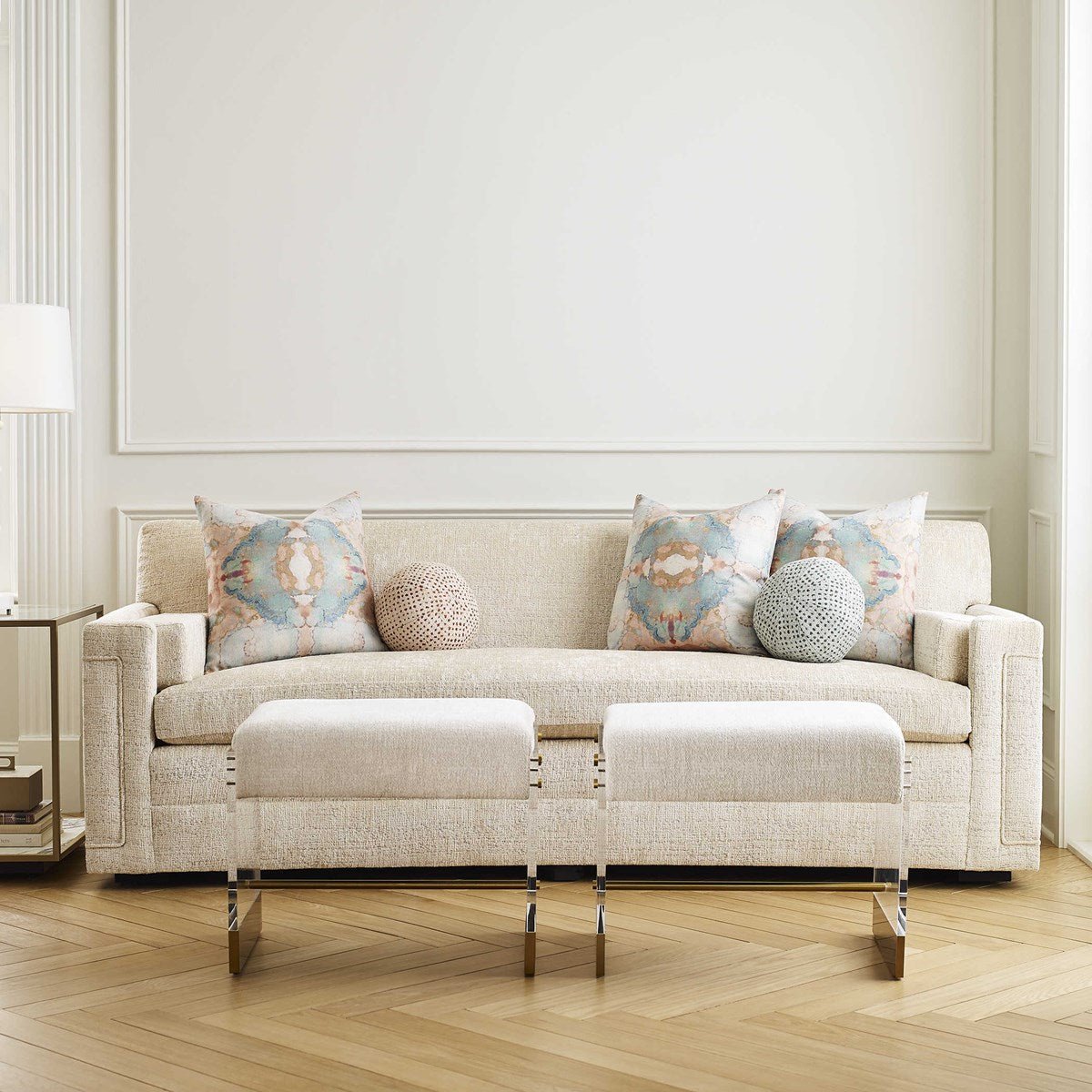 Ball Bearing Pillow - Dotted Peach Pillows| Uttermost