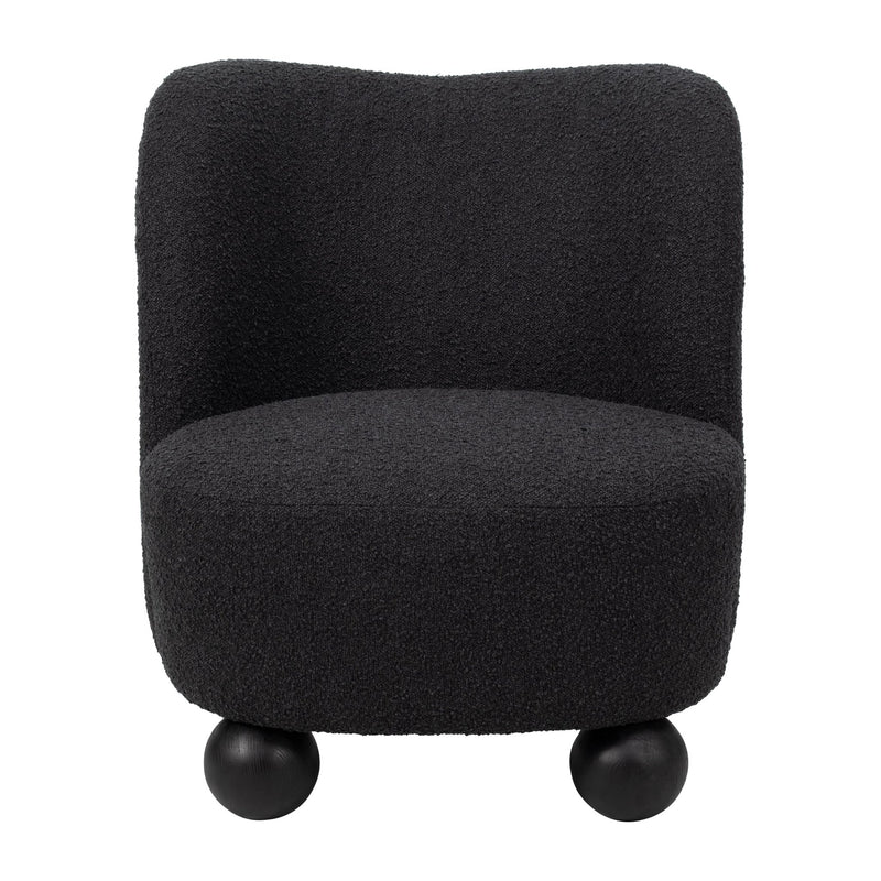 BALL - FOOT ACCENT CHAIR, BLACK - Al Rugaib Furniture