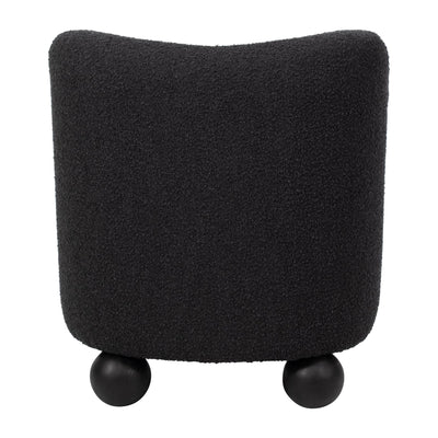 BALL - FOOT ACCENT CHAIR, BLACK - Al Rugaib Furniture