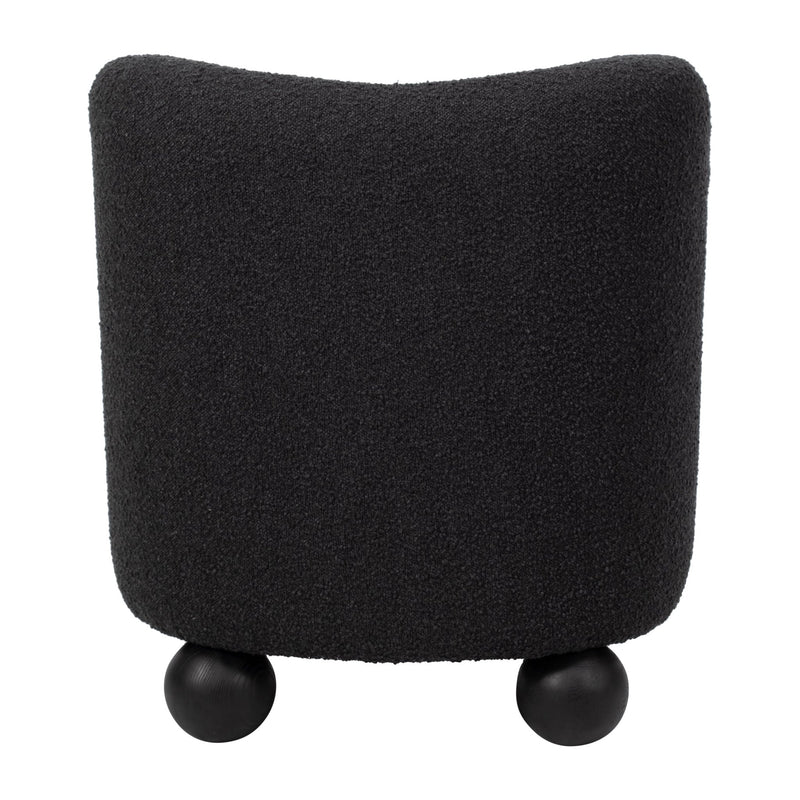 BALL - FOOT ACCENT CHAIR, BLACK - Al Rugaib Furniture