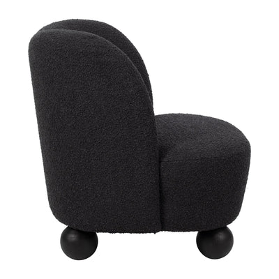 BALL - FOOT ACCENT CHAIR, BLACK - Al Rugaib Furniture