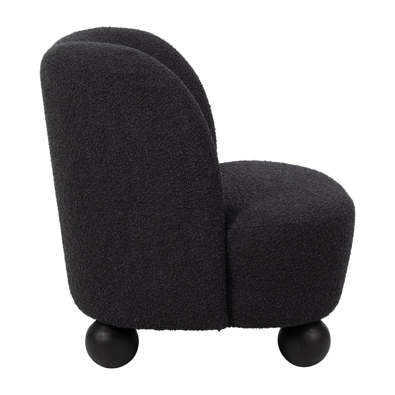 BALL - FOOT ACCENT CHAIR, BLACK - Al Rugaib Furniture