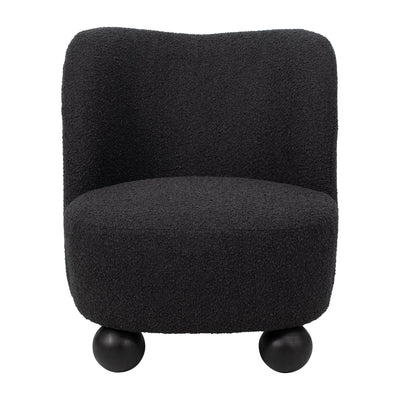 BALL - FOOT ACCENT CHAIR, BLACK - Al Rugaib Furniture