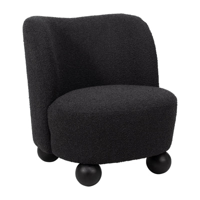 BALL - FOOT ACCENT CHAIR, BLACK - Al Rugaib Furniture