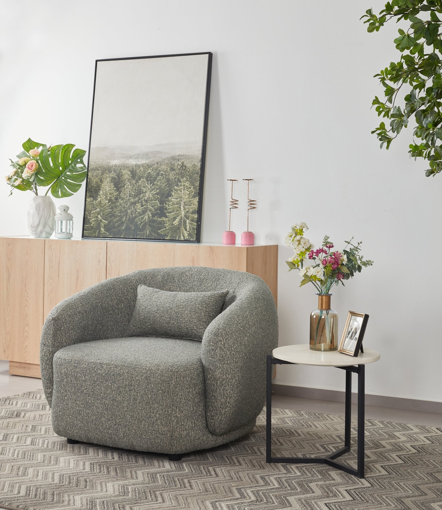 Barcelona dark grey Accent Chair (102CM) Chairs| Roots Furniture