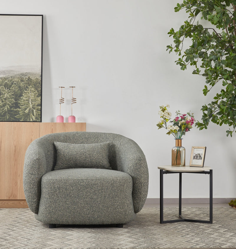 Barcelona dark grey Accent Chair (102CM) - Al Rugaib Furniture