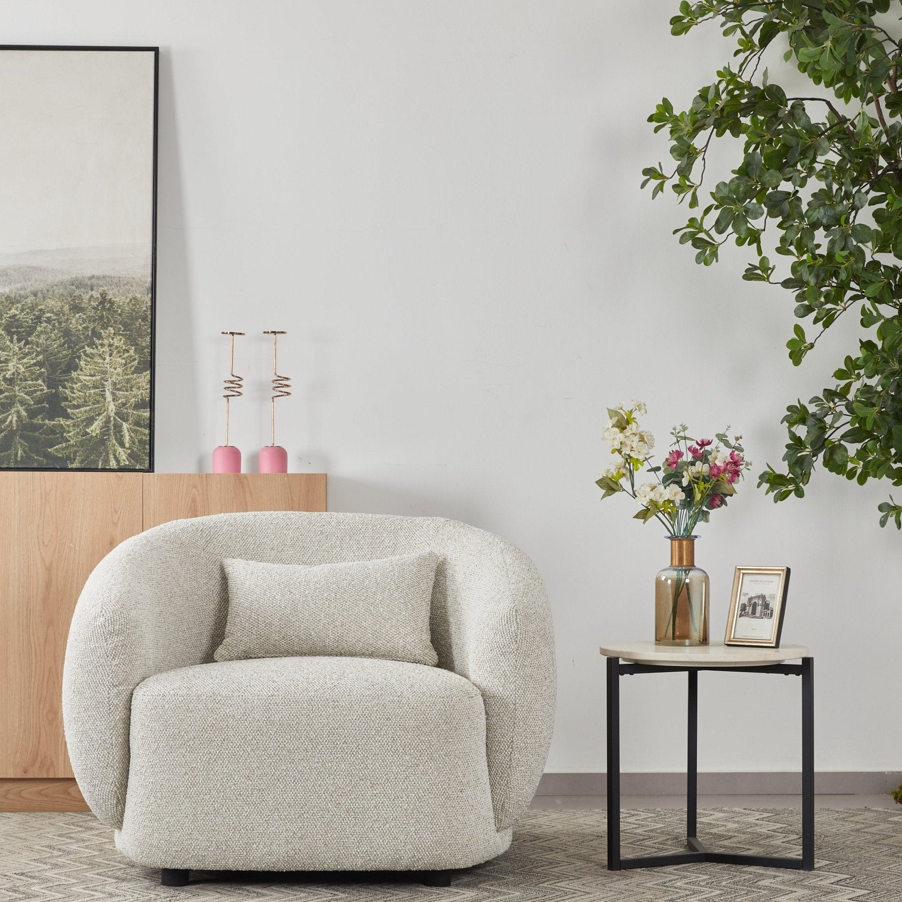 Barcelona MARBLE Accent Chair (102CM) Chairs| Roots Furniture