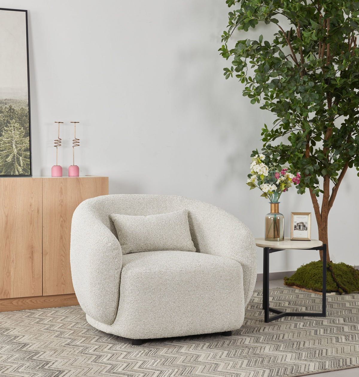 Barcelona MARBLE Accent Chair (102CM) Chairs| Roots Furniture