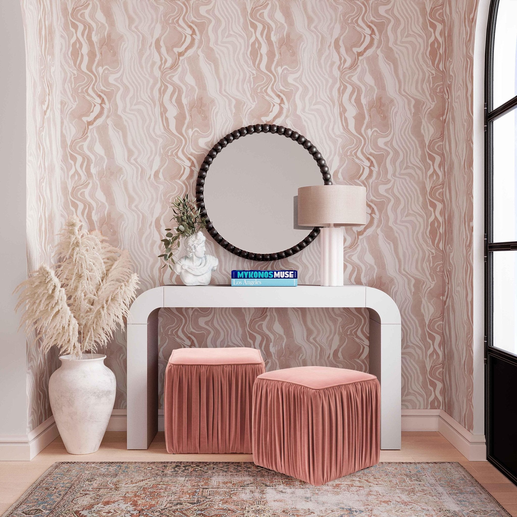 Baria Black Wooden Mirror Mirrors| TOV