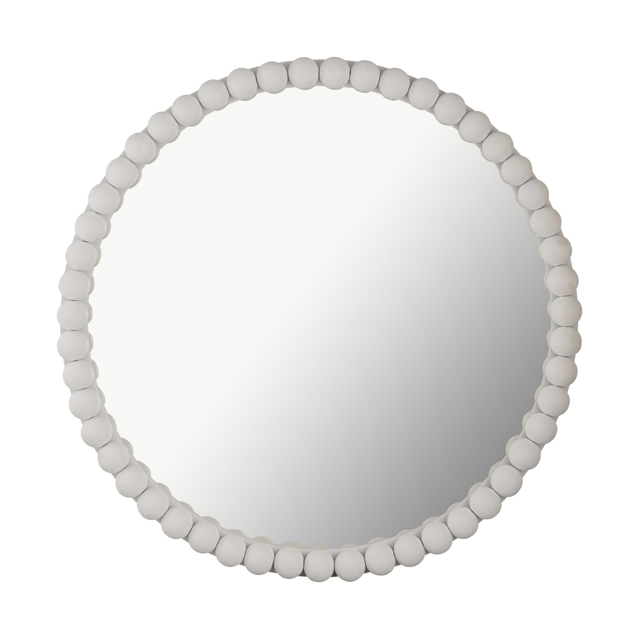 Baria White Wooden Mirror Mirrors| TOV