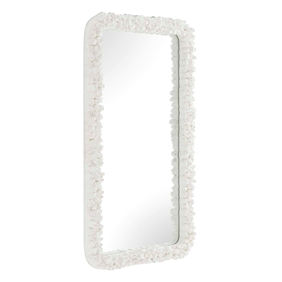 Barnacle Rectangular White Mirror Mirrors| Uttermost