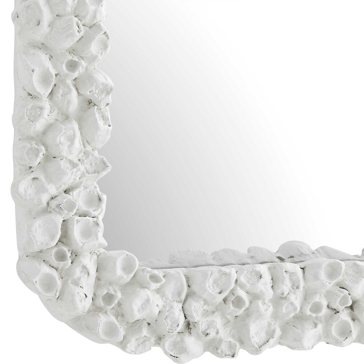 Barnacle Rectangular White Mirror Mirrors| Uttermost
