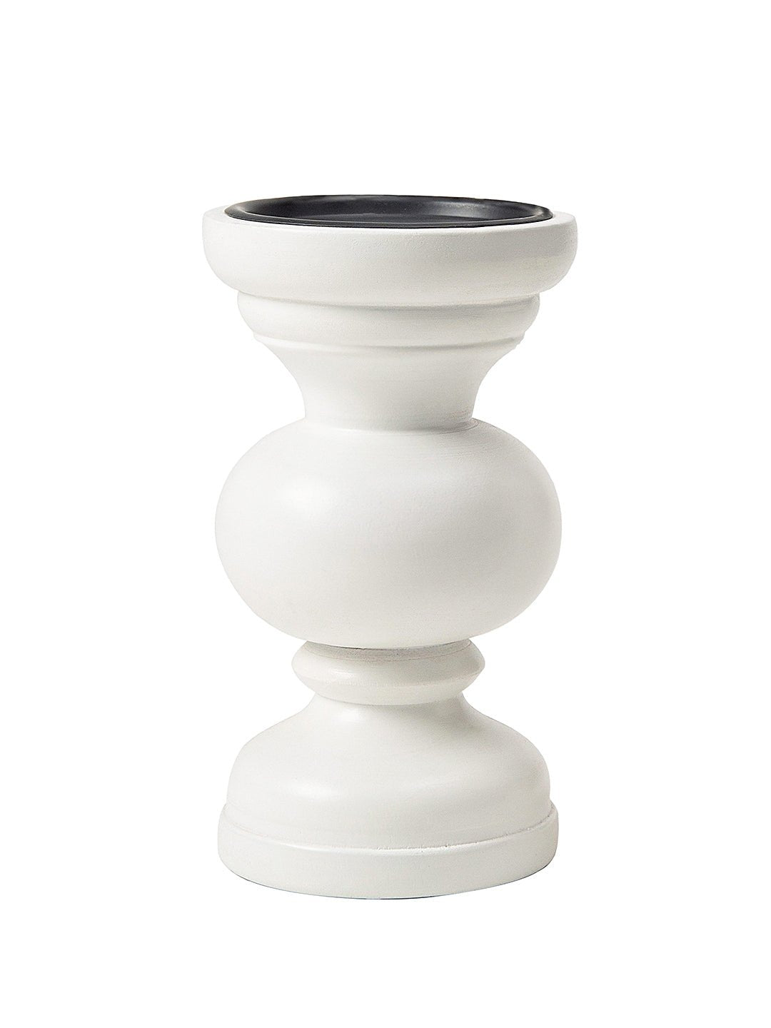 Baronial Wooden Candle Stand (White) Candle Holders| Roots Furniture