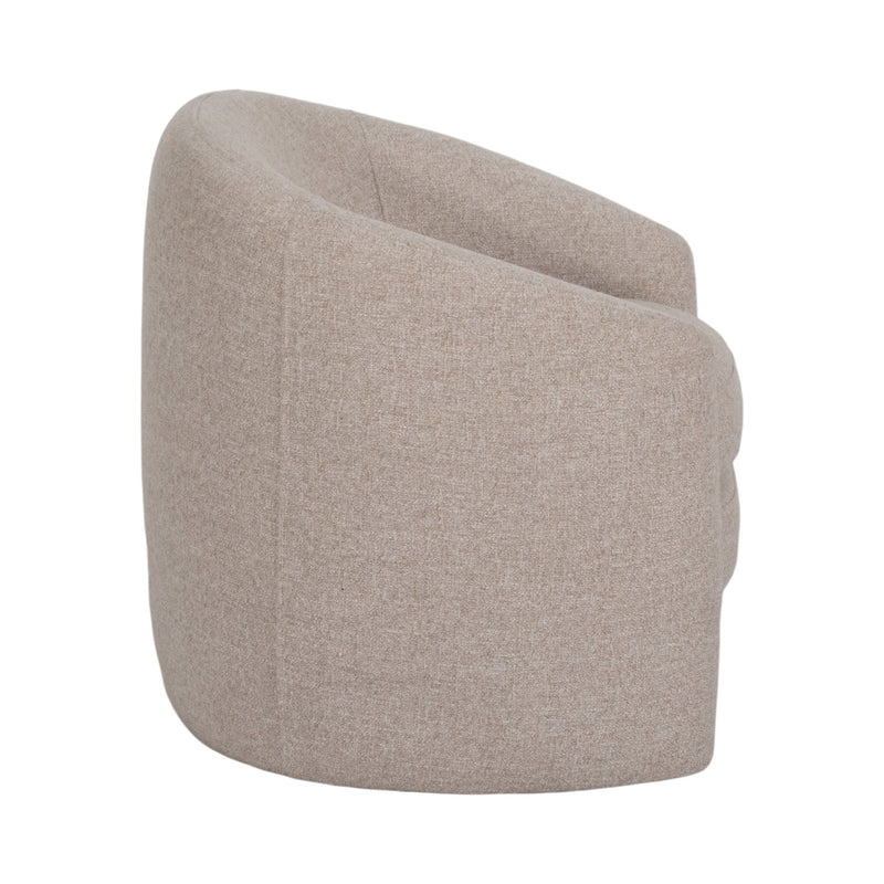 Barrel Arm Chair, Beige - Al Rugaib Furniture
