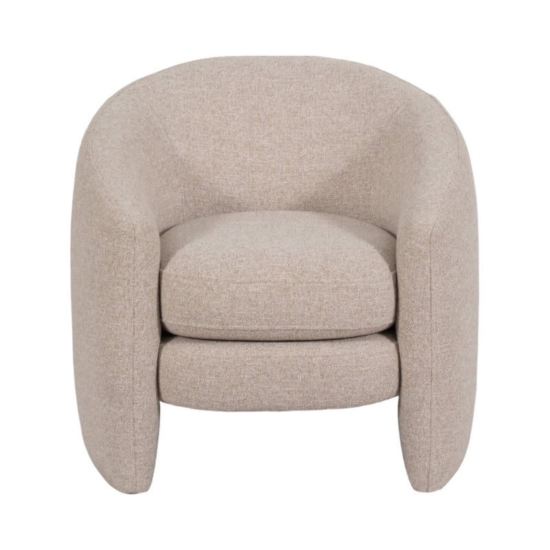 Barrel Arm Chair, Beige - Al Rugaib Furniture