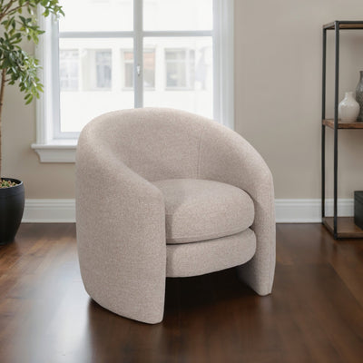 Barrel Arm Chair, Beige - Al Rugaib Furniture