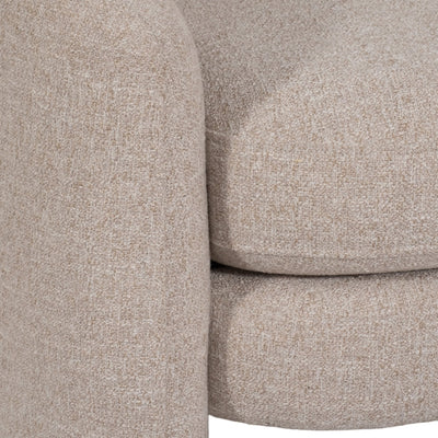 Barrel Arm Chair, Beige - Al Rugaib Furniture