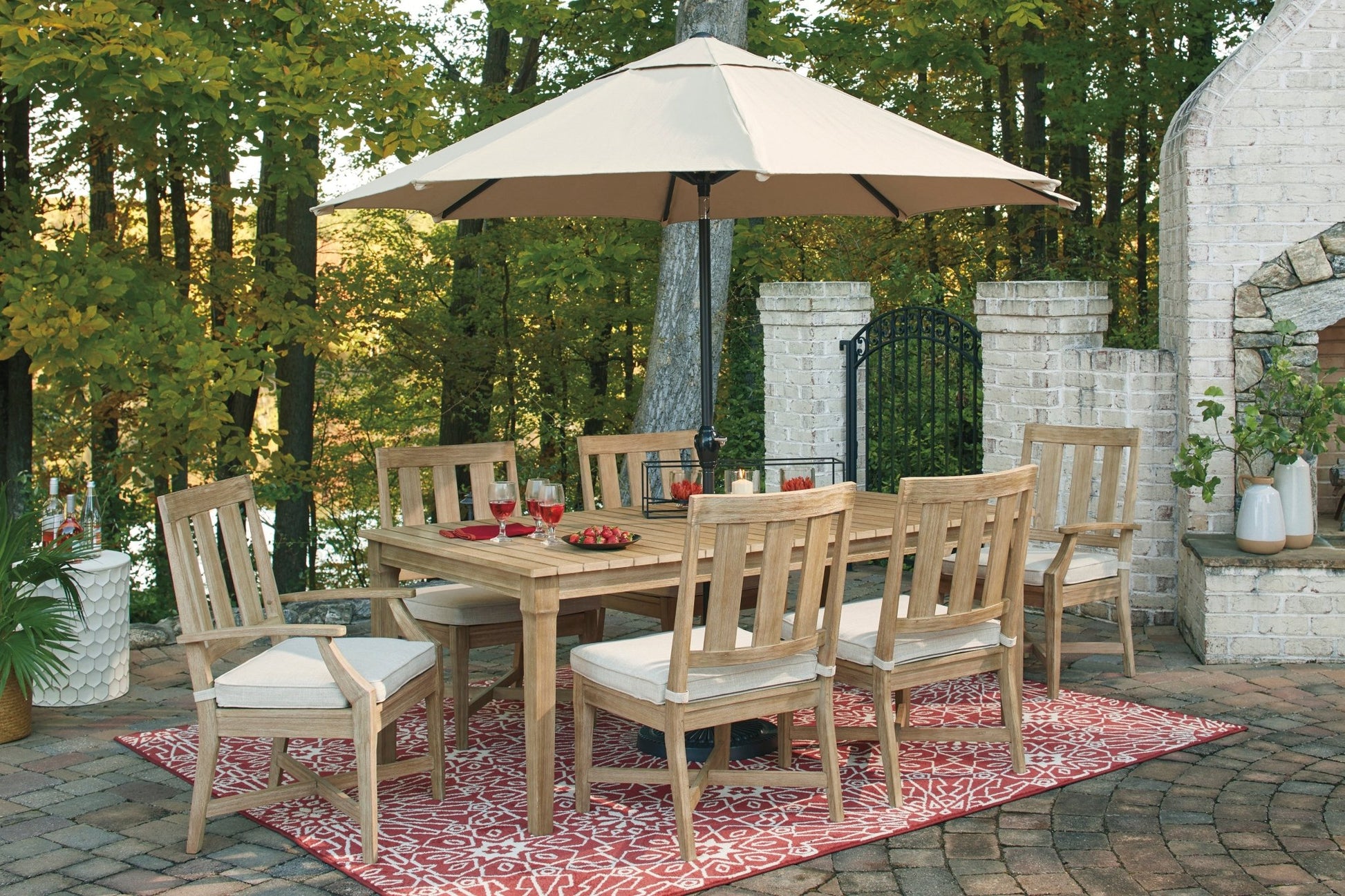 Barstool with Cushion (2/CN) Outdoor Chairs| Ashley Homestore