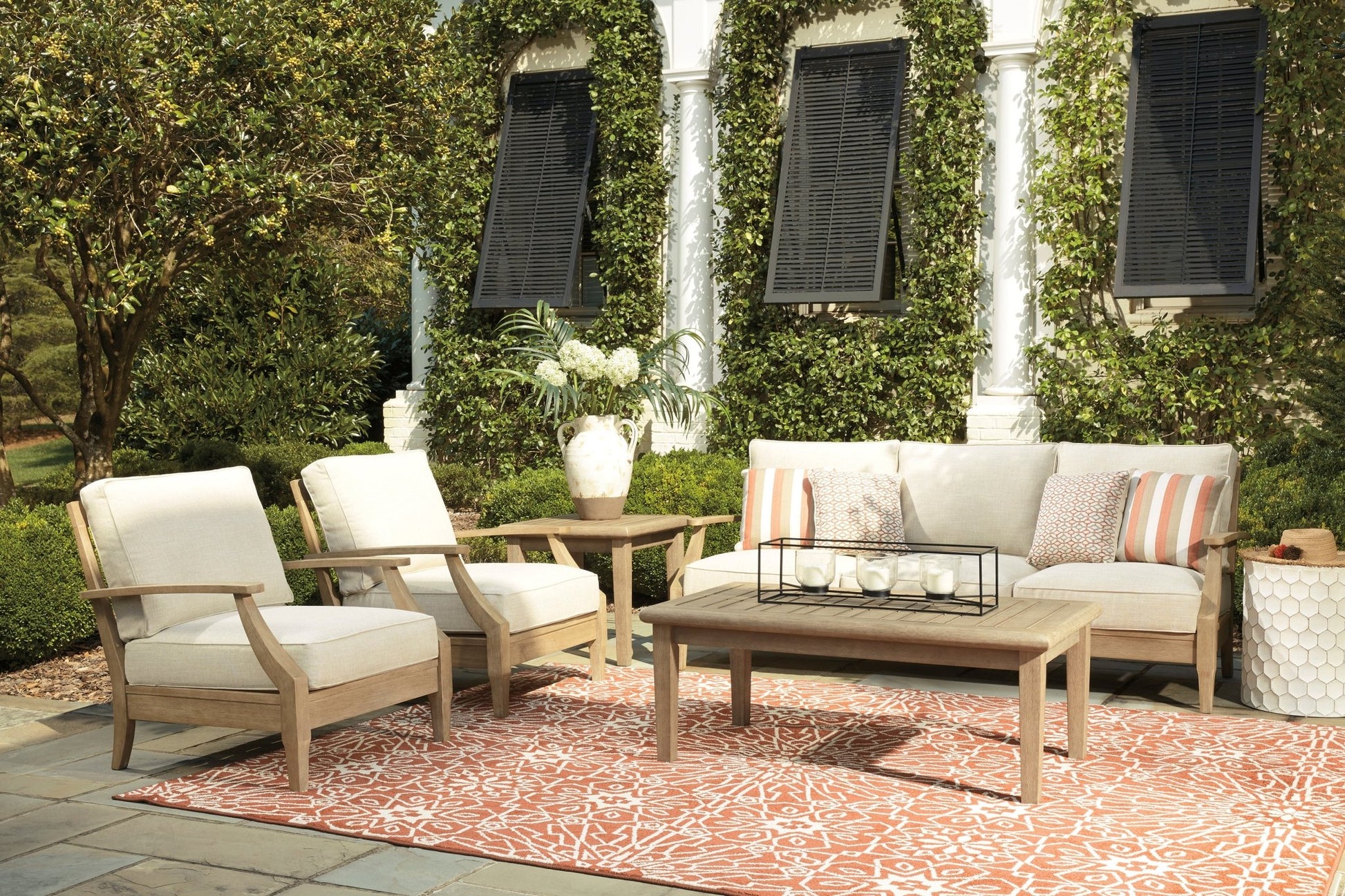 Barstool with Cushion (2/CN) Outdoor Chairs| Ashley Homestore
